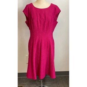 NWT Elle Dress Pink Sleeveless Knee Length Round Neck XL